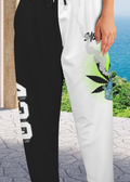smoke weed eat cookies print Casual wear joggers